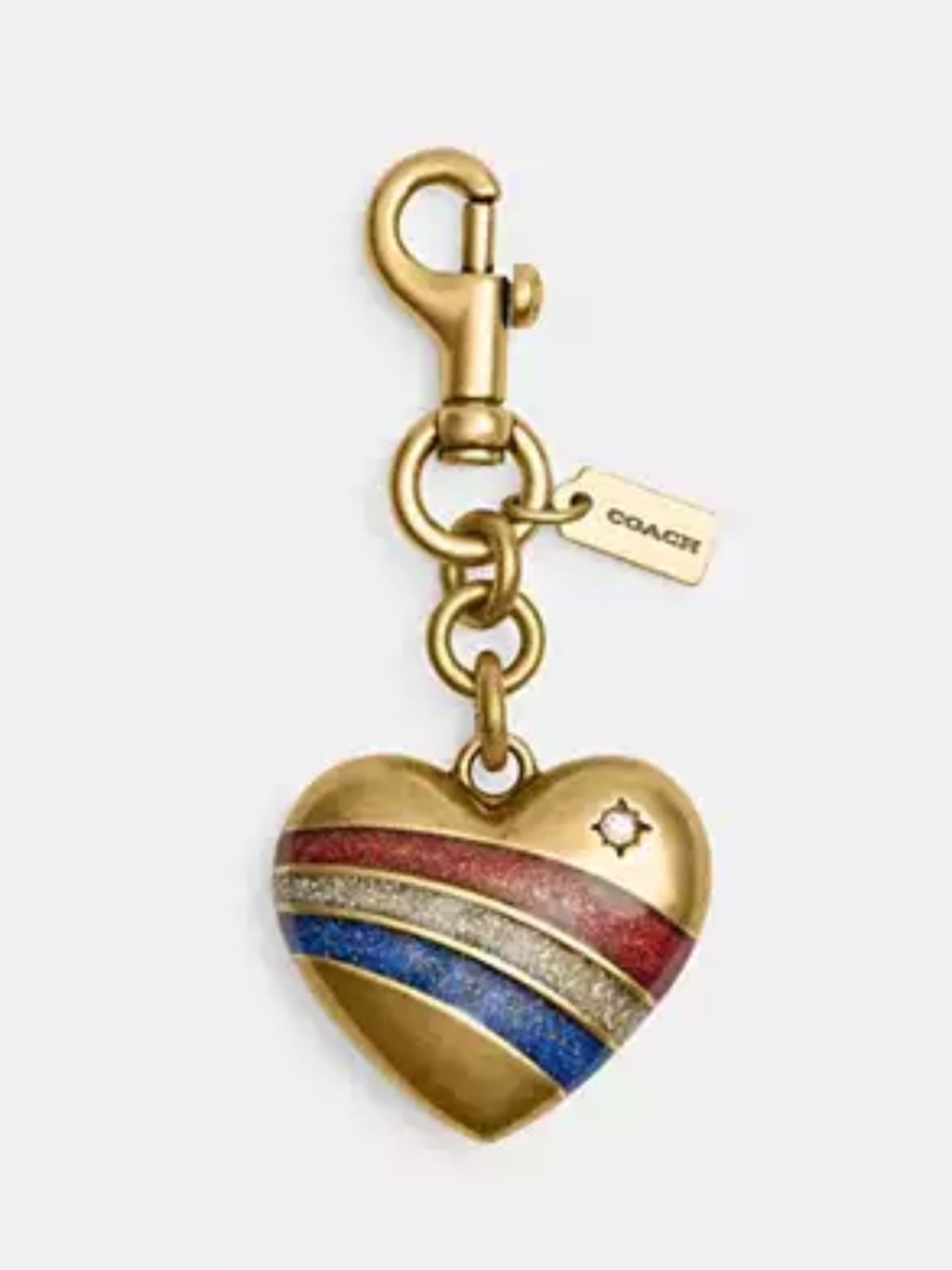 Coach Americana Heart Bag Charm